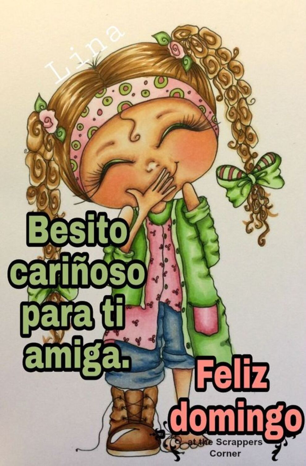 Besito cariñoso para ti amiga Feliz Domingo