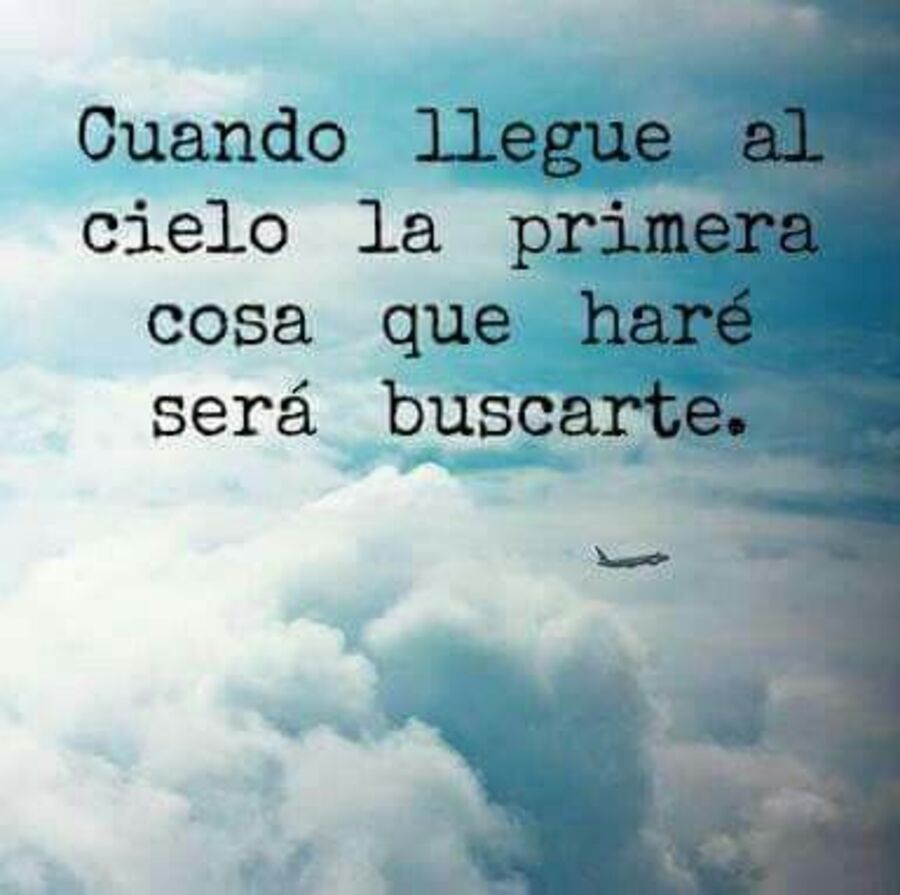 Cuando llegue al cielo la primera cosa que haré será buscarte