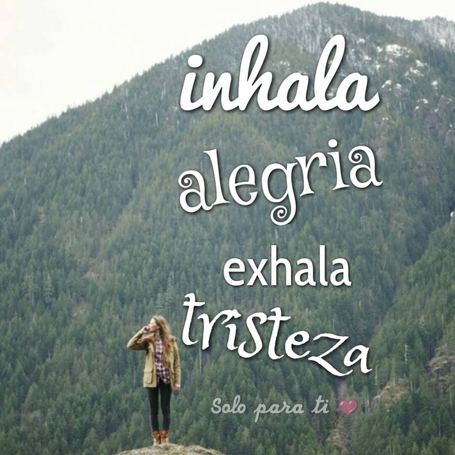 Inhala alegria exhala tristeza