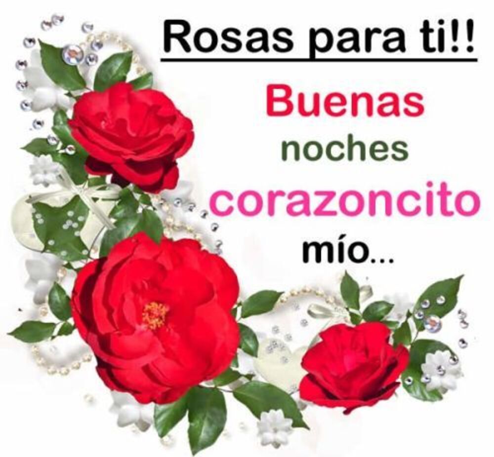 Rosas para ti Buenas Noches corazoncito mio