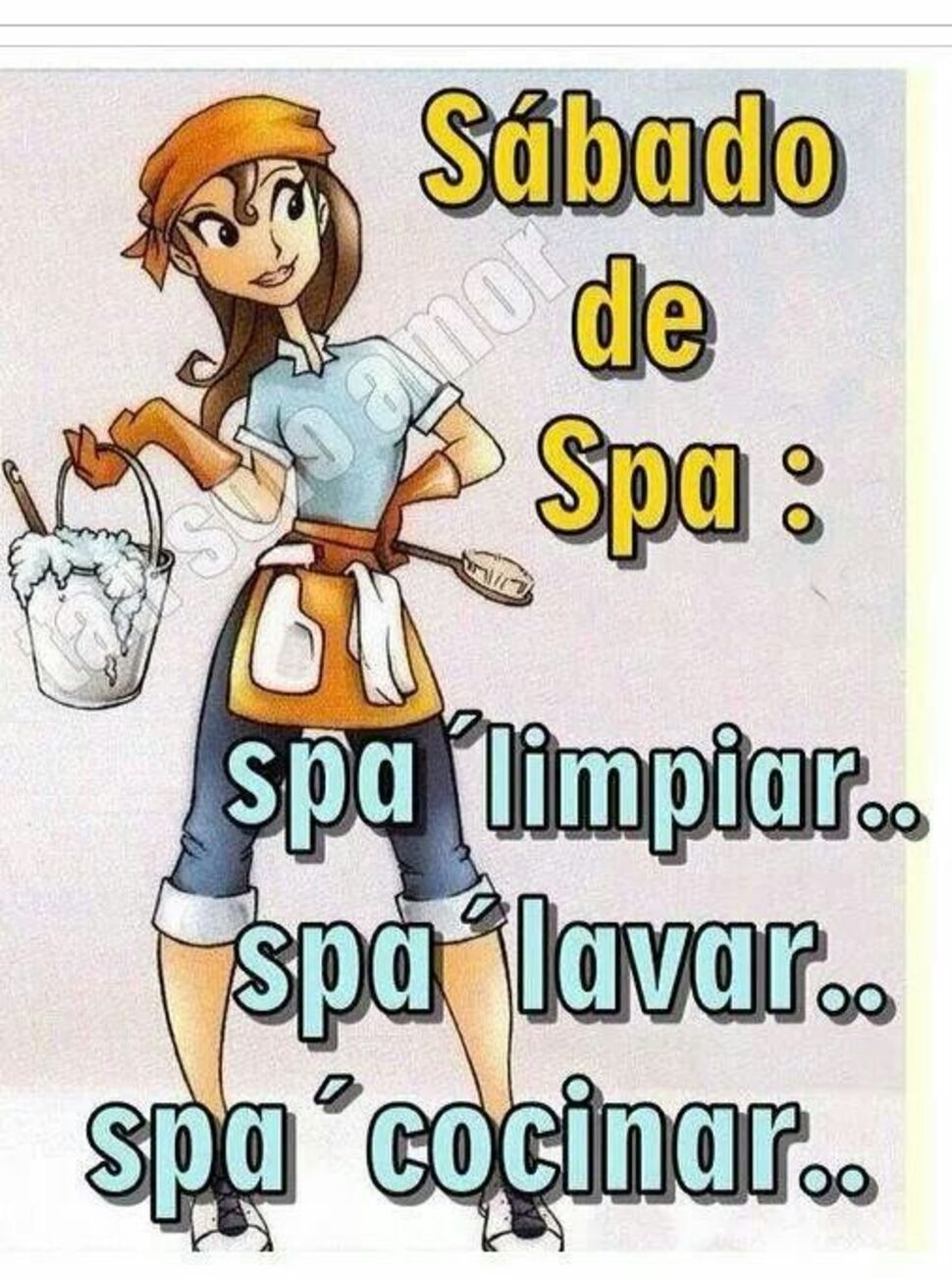 Sábado de spa spa limpiar spa lavar spa cocinar