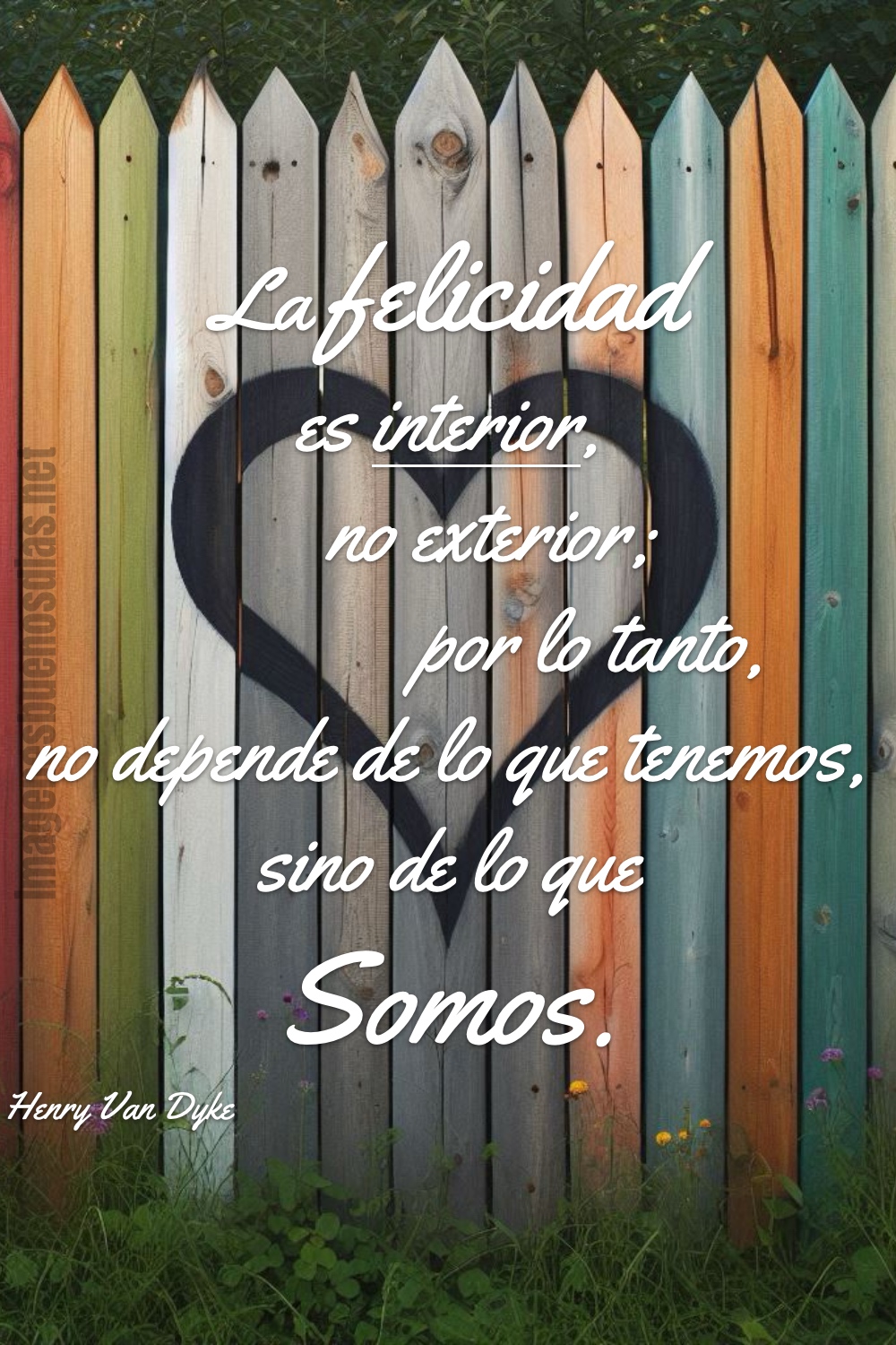 La felicidad es interior no exterior por lo tanto no depende de lo que tenemos sino de lo que somos